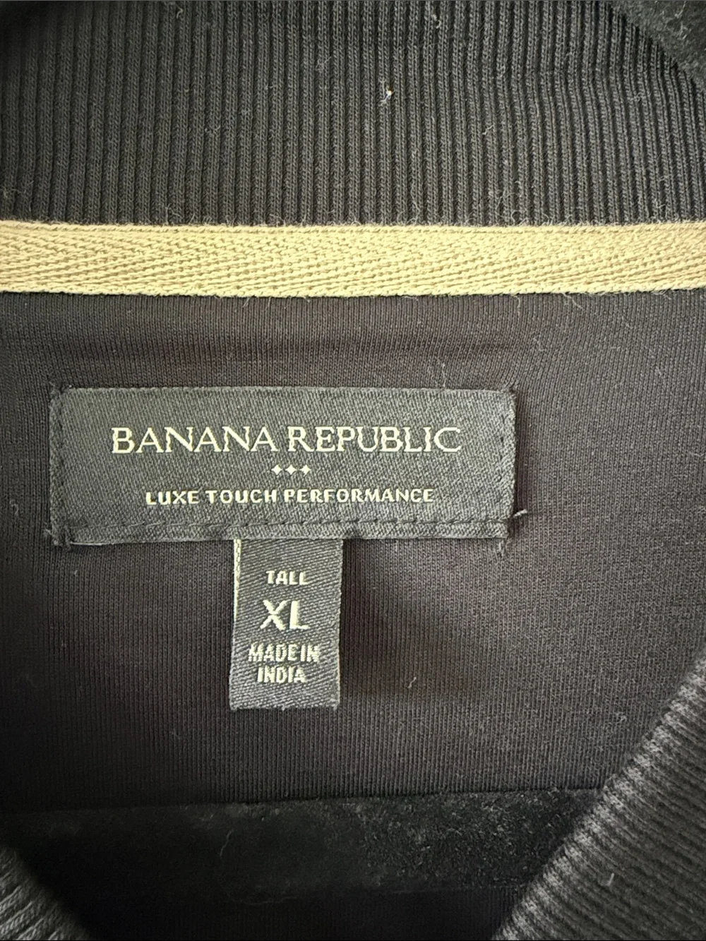 Banana Republic Men's Black Zip-Up Bomber Sweater Jacket